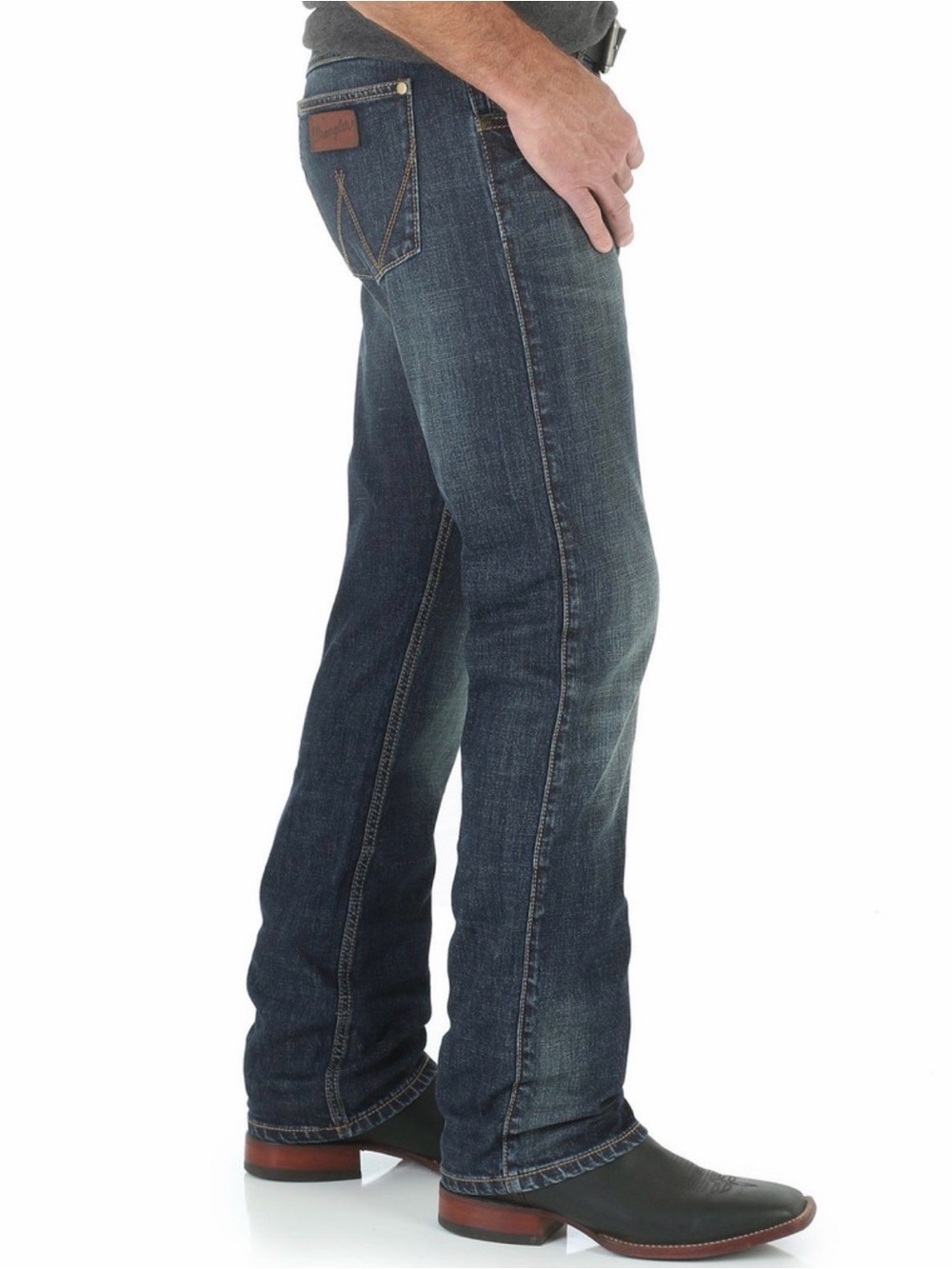 Wrangler Men’s Retro Stretch Low Rise Slim Fit Straight Leg 34x34 Bozeman wash